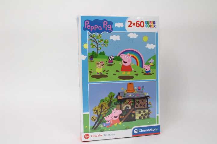 Clementoni Dėlionė 2x60 vnt. - Frame Me Up – Peppa pig