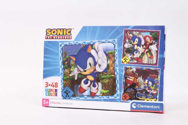 Clementoni Dėlionė 3x48 vnt. - Sonic