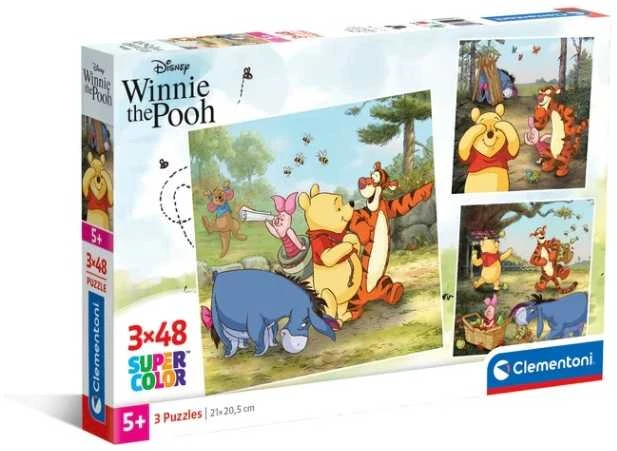 Clementoni Dėlionė 3x48 vnt. - Mikė Pūkuotukas
