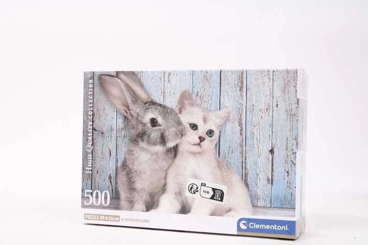 Clementoni Dėlionė 500 vnt. - Katė ir zuikis