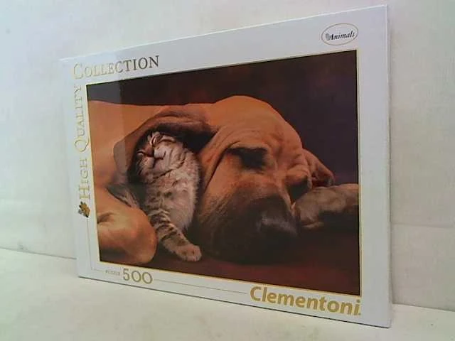 Clementoni Dėlionė 500 vnt. - Šuniukas ir kačiukas