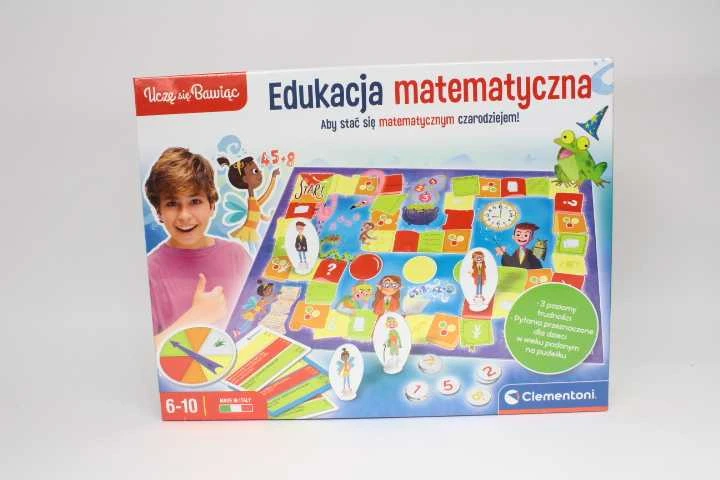 Gra Matematikos stalo žaidimas, kurio išmokstu žaisdamas lenkų kalbą, Clementoni 50778