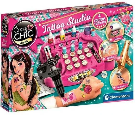 Clementoni rinkinys – Crazy Chic tatuiruočių studija