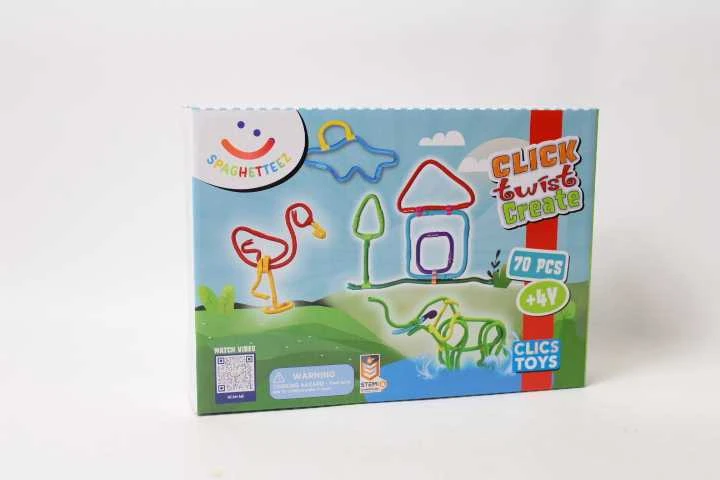 Clics toys Konstruktorius Spaghetteez, 70 d.