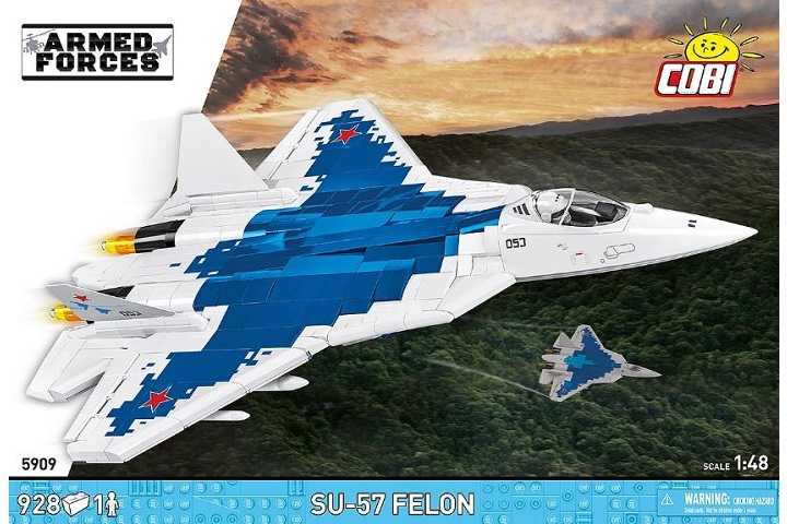 Cobi Klocki Su-57 „Felon“ konstravimo kaladėlės, 928 vnt.