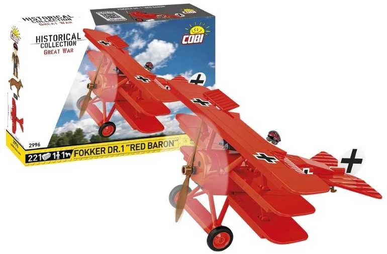 Cobi Klocki Fokker Dr.1 Raudona Baron 221 blokai