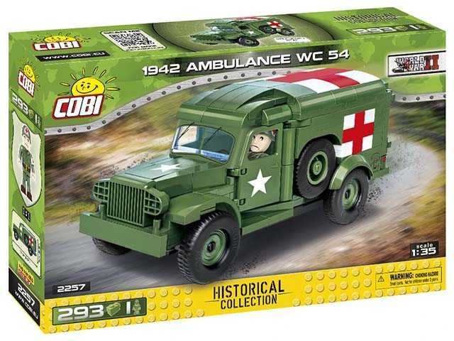 Cobi Klocki Blokeliai hc Antrojo pasaulinio karo 1942 m. greitosios pagalbos automobilis wc 54