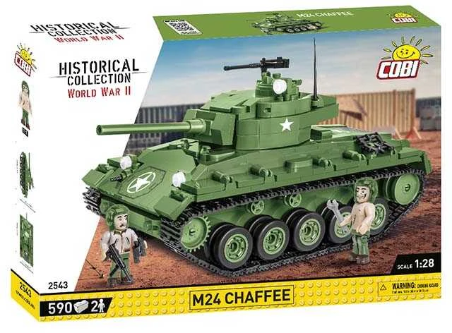COBI M24 Chaffee tanko konstruktorius, 590 det., mastelis 1:28