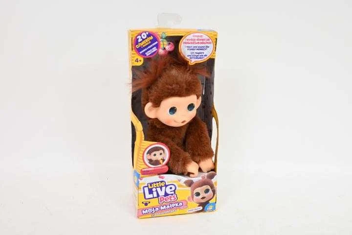 Maskotka Interaktyvus pliušinis žaislas „Little Live Pets“ – mini beždžionėlė, Čikki vyšnia