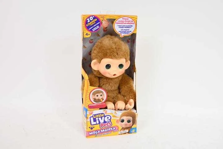 Maskotka Interaktyvus pliušinis žaislas „Little Live Pets“ – Pepi Peach mini beždžionėlė