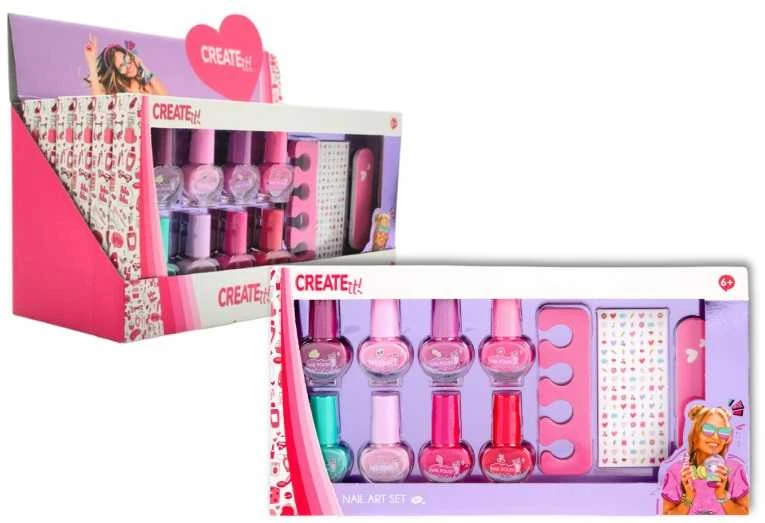 Create It nagų dailės rinkinys su lipdukais