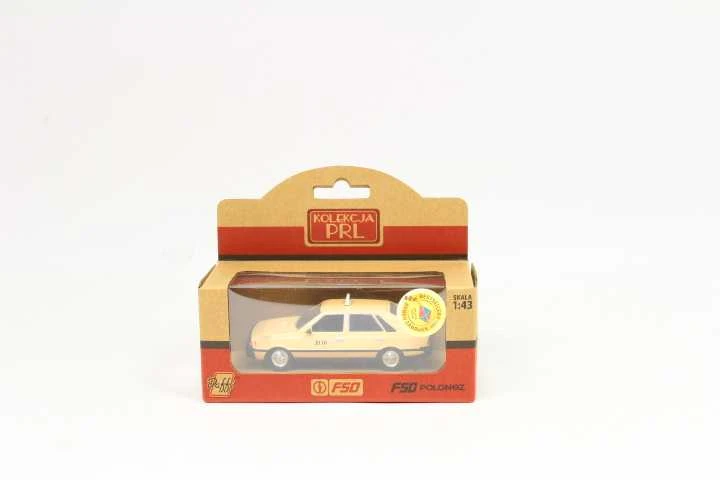 Metalinis lengvasis automobilis 1 43 Polonez taxi smėlio spalvos WB DAFFI K-583.