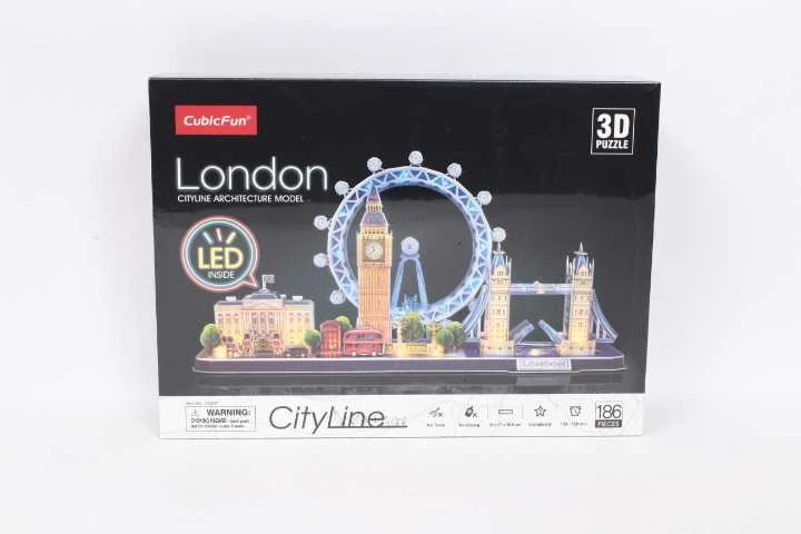 CubicFun Puzzle 3D miesto linijų dėlionė – Londonas LED
