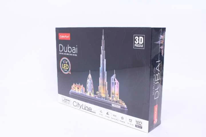 CUBICFUN City Line 3D dėlionė su LED (didelė)„Dubajus"