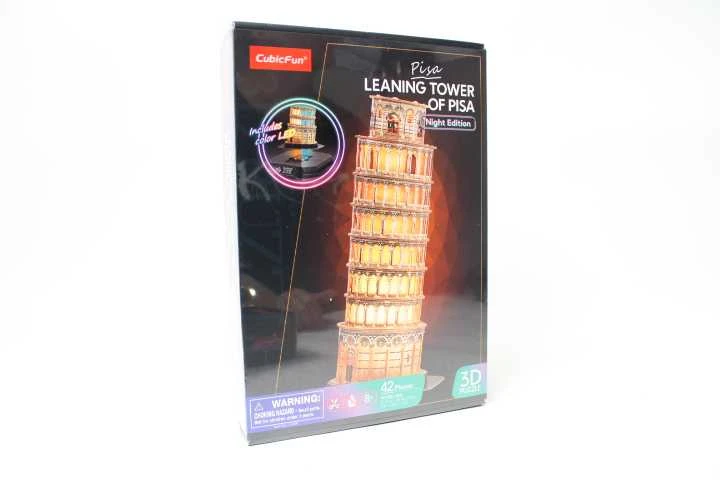 Dėlionė CubicFun Puzzle 3D LED Curve muzikinis centrum Pizoje (naktinė versija)