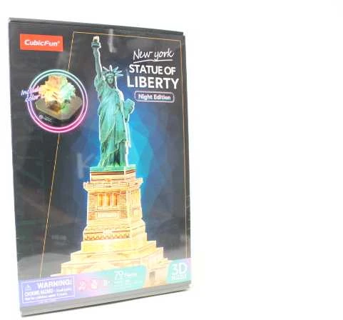 CubicFun Puzzle Laisvės statulos 3D LED dėlionė (naktinė versija)
