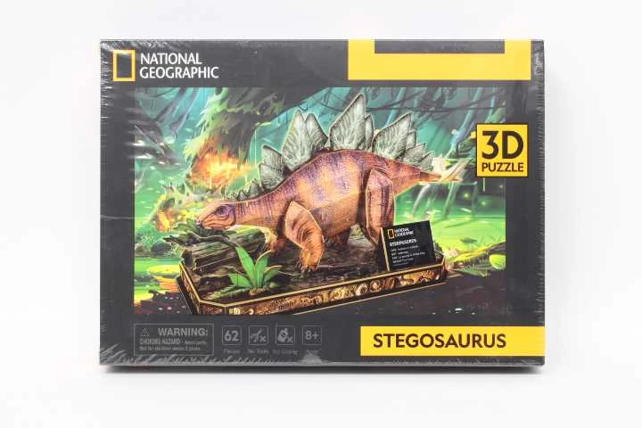 CUBIC FUN National Geographic 3D dėlionė „Stegozauras“