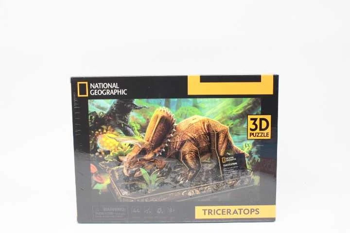 CUBIC FUN National Geographic 3D dėlionė „Triceratopsas“