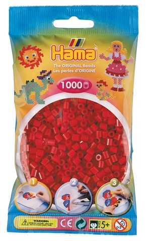Revell Hama MIDI karoliukai 1000 karoliukų 207-22 Spalva tamsiai raudona
