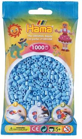Revell Hama 207-46 midi karoliukai, 1000 vnt., pasteliniai mėlyni