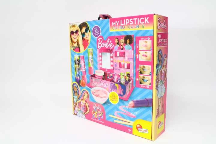Lisciani Vaikiška lūpų dažų rinkinys Barbie keičiančiais spalvą