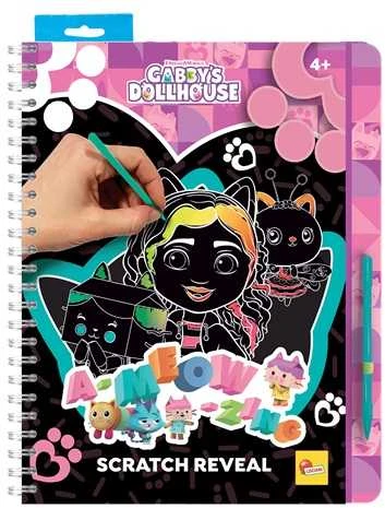Dante Lisciani LISCIANI KOCI NAMELIS GABI ESKIZŲ KNYGA A-Miau-Mazing SCRATCH REVEL