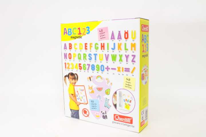 Quercetti – Magnetai: ABC 123 – (QU-5465)