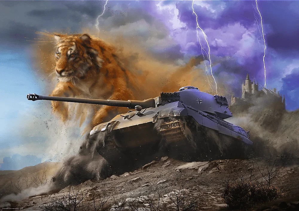 Trefl Dėlionė 1000 vnt. - „World of Tanks“ aprašymas - Prekės nuotrauka