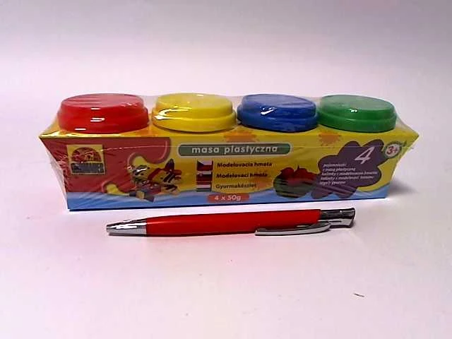 Dromader TEŠLOS SPALVŲ RINKINYS IŠ 4 SPALVŲ PLASTIKINIŲ PASTOS VAMZTELIŲ 224 gramai