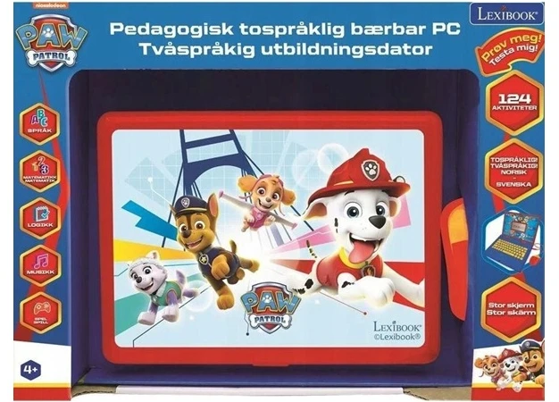 Lexibook Nešiojamas kompiuteris „Paw Patrol“ dvikalbis edukacinis nešiojamas kompiuteris su 124 veiklomis