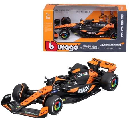 Formulės 1 bolido modelis Bburago McLaren F1 MCL38 Miami GP #81 Oscar Piastri, 2024, 1:43, 38214_81
