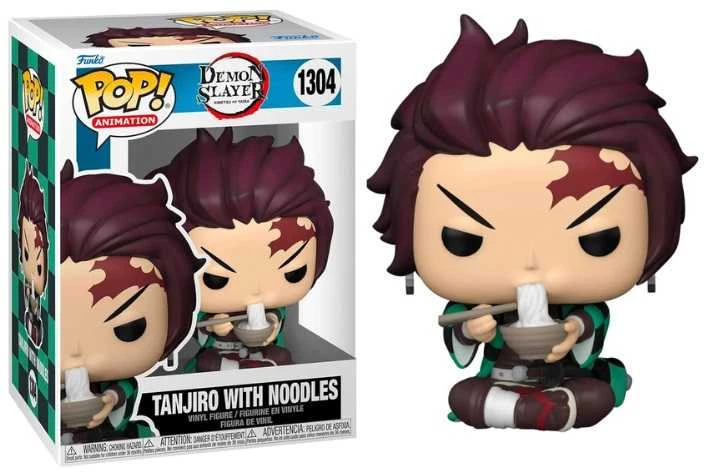 FUNKO POP! Vinilinė figūrėlė: Demon Slayer - Tanjiro with Noodles, 11,3 cm