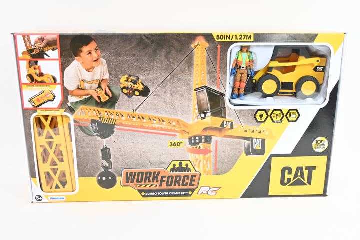 CAT RC statybinio krano rinkinys Workforce Jumbo Tower Crane Set, 82438