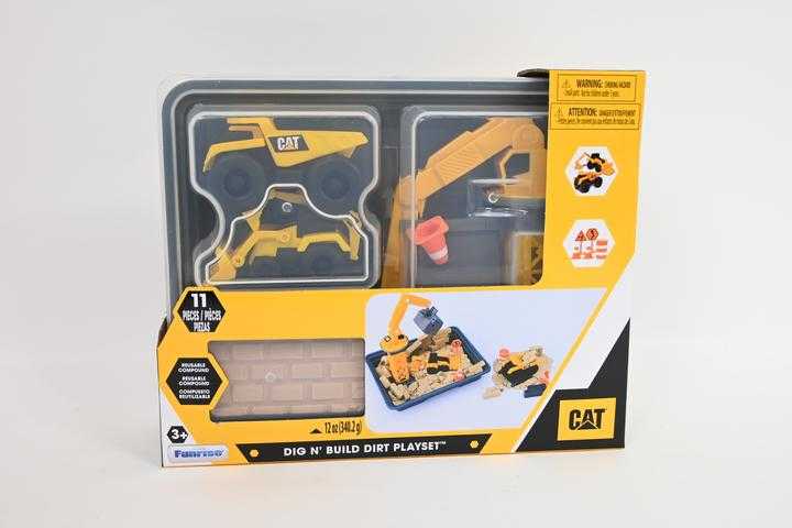 Draper Funrise Toys CAT pojazdy budowlane+masa plast.dėklas 83418
