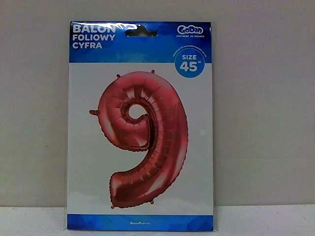 GoDan BALON foliowy sidabrinė CYFRA 0-9 na HEL 85 cm