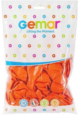 Oranžiniai Gemar pastel balonai pakuotėje