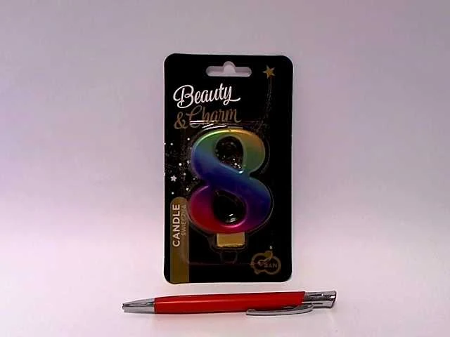 GoDan Number 8 žvakė, Galaxy, 8,0 cm PF-SCG8