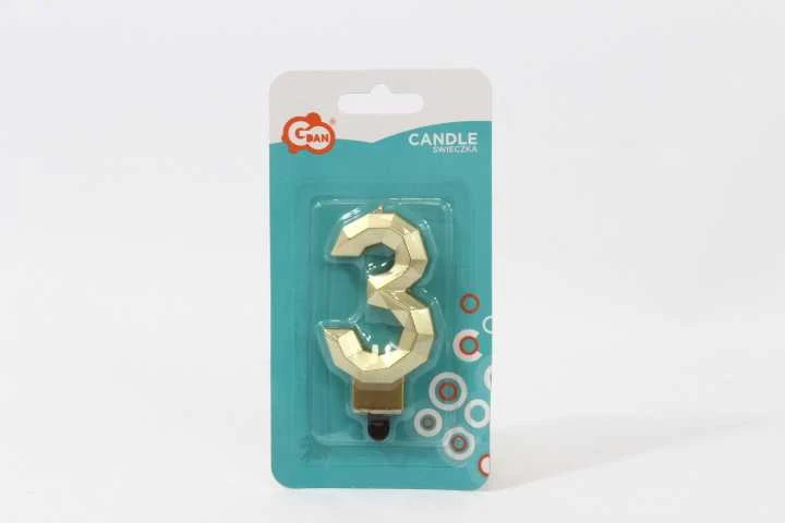 GoDan žvakė numeris 3 deimantas 7,6 cm