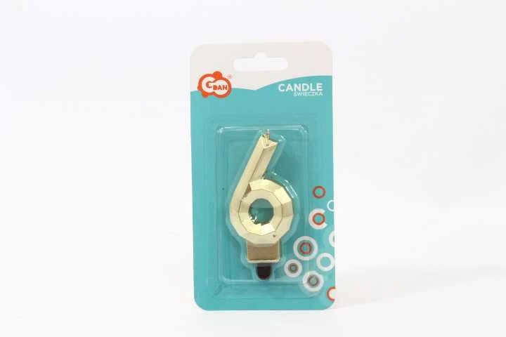 GoDan Świeczka Cyfra 6 Diament 7,6cm