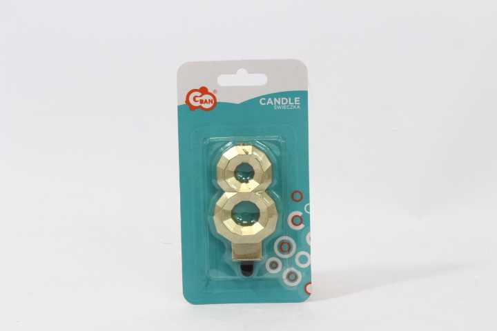 GoDan Świeczka Cyfra 8 Diament 7.6cm