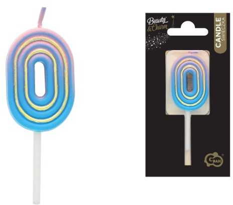 GoDan Žvakutė gimtadienio B&C neon "0"