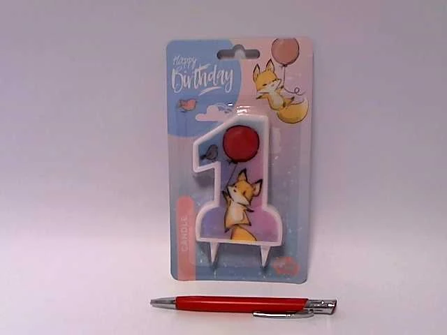 GoDan Skaičius 1 žvakė su lapu - 10 cm - 1 pc. universali