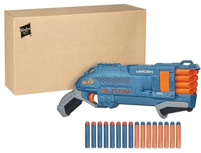 Hasbro Didelis lengvas Nerf Elite 2.0 ginklų rinkinys + 16 kulkų vaikams ZA5179