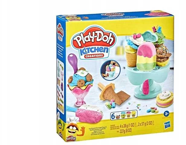 Hasbro PLAY-DOH CASTRY RINKINYS LEDAI LEDAI PLAY PASTE VAMZTELIŲ PRIEDAI