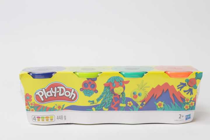 „Play-doh“ vamzdis 4 pakuotės laukinės spalvos
