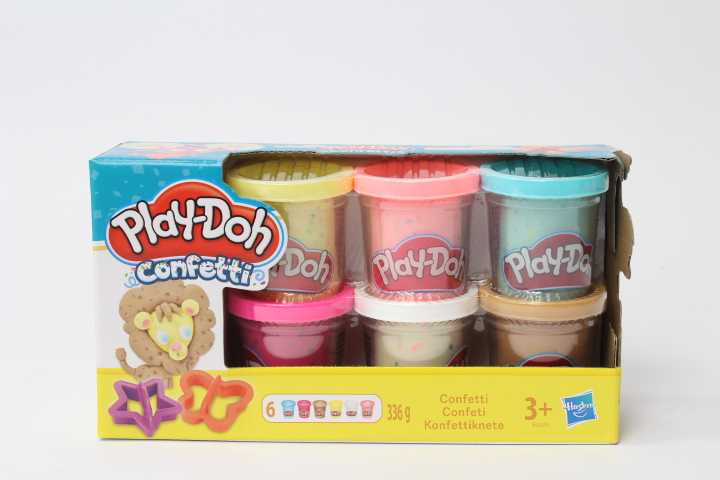 PLAY-DOH CASTRY RINKINYS KONFETI PASTA 6 VAMZTELIŲ VAMZTELIŲ PRIEDAI