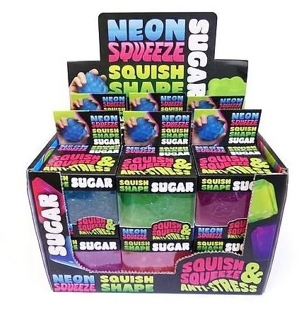 Hipo Antistresinis žaislas SQUISH & SQUEEZE SUGAR, 55x55x55mm, įvairių sp.
