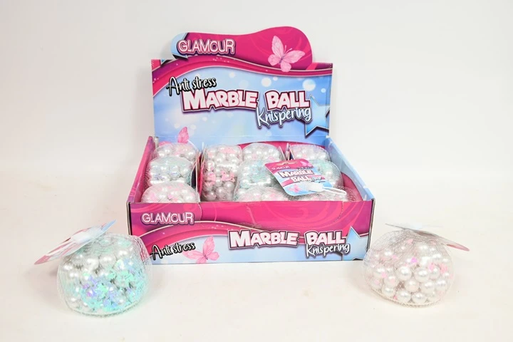 Hipo Usorteret Crakle Glamour karoliukų kamuoliukai 9,5 cm, 4 vnt., CDU