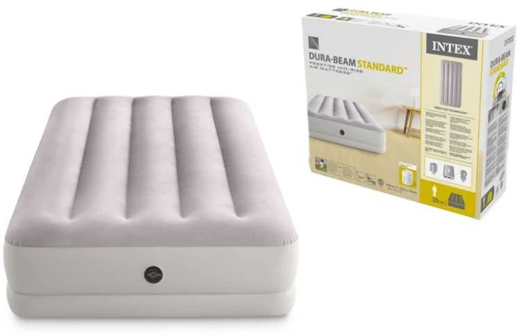 Pripučiamas vienvietis čiužinys su USB pompa INTEX 64177, 191x99x30 cm