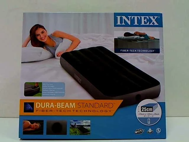 INTEX Pripučiamas čiužinys su integruota pompa 191x76x25, žalias 64760